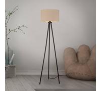 JUST LIGHT. GmbH JUST LIGHT. Green Duro floor lamp, textile, tripod, beige