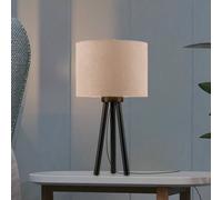 JUST LIGHT. GmbH JUST LIGHT. Green Duro table lamp, textile, tripod, beige