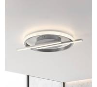 JUST LIGHT. GmbH JUST LIGHT. Korsa LED ceiling light, steel-coloured, dimmable
