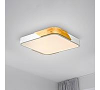 JUST LIGHT. GmbH JUST LIGHT. LED ceiling light Bila, white, 32x32 cm, wood