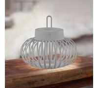 JUST LIGHT. GmbH JUST LIGHT. LED table lamp Akuba grey-beige 22cm bamboo