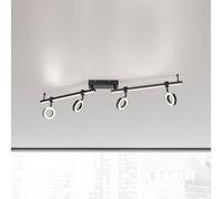 JUST LIGHT. GmbH JUST LIGHT. LOLAsmart Bileda LED ceiling lamp, 4-bulb, black