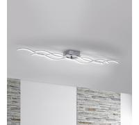 JUST LIGHT. GmbH LED ceiling lamp Wave 3,000K 139.5x16cm steel