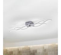 JUST LIGHT. GmbH LED ceiling lamp Wave 3,000K 97.5x16cm steel
