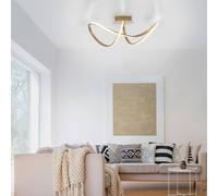 JUST LIGHT. GmbH LED ceiling light Maria, dimmable, brass