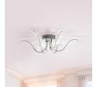 JUST LIGHT. GmbH LED ceiling light Valerie 6-bulb Ø67cm steel