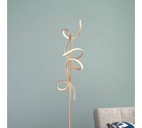 JUST LIGHT. GmbH LED floor lamp Curls, brass, metal, 156 cm high, dimmable