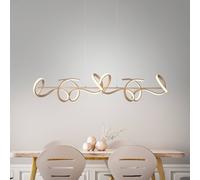 JUST LIGHT. GmbH LED pendant light Curls, brass, metal, 99 cm long, dimmable