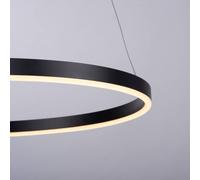 JUST LIGHT. GmbH LED pendant light Ritus, Ø 58.5cm, anthracite