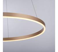 JUST LIGHT. GmbH LED pendant light Ritus, Ø 58.5cm, matt brass