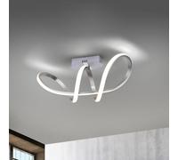 JUST LIGHT. GmbH Maria LED ceiling light, dimmable, aluminium