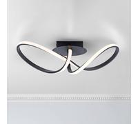 JUST LIGHT. GmbH Maria LED ceiling light, dimmable, black
