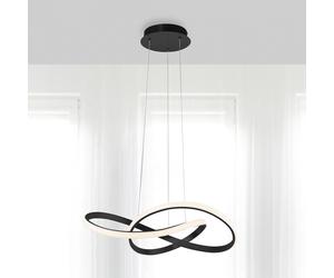 JUST LIGHT. GmbH Maria LED pendant light, 3-step dimmable, black