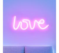 JUST LIGHT. GmbH Neon Love LED wall light, USB