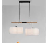 JUST LIGHT. GmbH Pendant light Green Sofie paper shades 2-bulb