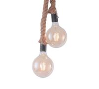 JUST LIGHT. GmbH Rope pendant light with rope, two-bulb