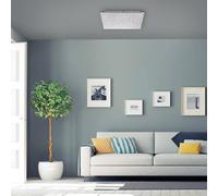 JUST LIGHT. GmbH Sparkle LED ceiling light CCT dim steel 45 x 45 cm