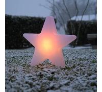 JUST LIGHT. GmbH Star LED rechargeable decorative light, H 39.5 cm, IP44, white, RGBW