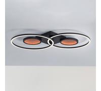 JUST LIGHT. GmbH Tunel LED ceiling lamp with remote control, CCT, RGB