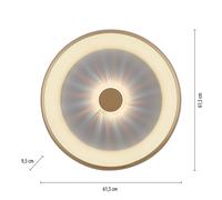 JUST LIGHT. GmbH Vertigo LED ceiling light, CCT, Ø 61.5 cm, brass