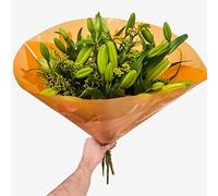 Just Lilies - Orange Lily Flower Bouquet, Fresh Flowers, Flowers Delivered Next Day, Flowers Fresh Bouquet, Perfect for Birthdays, Anniversaries and Thank You Gifts.