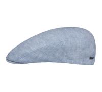 Stetson Just Linen Flat Cap Made in EU Unisex Spring Summer Light Blue