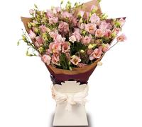 Just Lisianthus - Pink Flower Bouquet - Fresh Flowers Delivered Next Day - Perfect for Birthdays, Anniversaries, and Thank You Gifts
