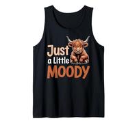 Just Little Moody Farm Farmer Scottish Highland Cows Tank Top