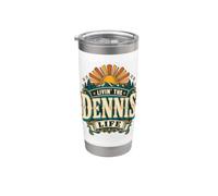 Just Livin' the Dennis Life Funny Saying Personalized Stainless Steel Insulated Tumbler