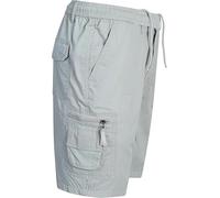 JUST LOOK Mens Cargo Shorts Combat Multi Pocket Elasticated Waist Plain Lightweight Shorts (UK, Alpha, XXL, Regular, Short, Stone)