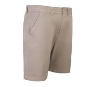 JUST LOOK Mens Chino Shorts Slim Fit Stretch Cotton Half Pants Chino Shorts Smart Summer Casual (UK, Waist, 42, Regular, Regular, Beige)