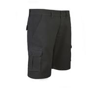 JUST LOOK Mens Chino Shorts Slim Fit Stretch Cotton Half Pants Chino Shorts Smart Summer Casual (UK, Waist, 36, Regular, Regular, Black-Cargo Pockets)