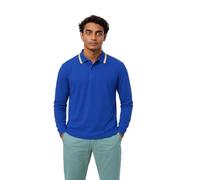 JUST LOOK Men's Long Sleeve Polo Shirt Premium Quality Work Casual Leisure Pique T-Shirt Top (UK, Alpha, L, Regular, Regular, Tipping Collar-Royal Blue)