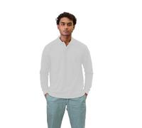 JUST LOOK Men's Long Sleeve Polo Shirt Premium Quality Work Casual Leisure Pique T-Shirt Top (UK, Alpha, XL, Regular, Regular, White)
