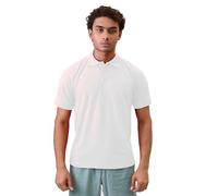 JUST LOOK Men's Polo Shirt, Short Sleeve, Cotton Blend, Classic Fit, Plain Pique Golf Top (UK, Alpha, M, Regular, Regular, White)