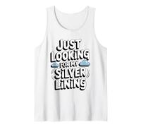 Just Looking for My Silver Lining Mindfulness Cloud Watching Tank Top