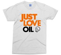 Just Love Oil T-Shirt - Men - 6XL - White - Funny Anti Climate Change Shirt - Anti Woke Greta Joke Tee - Anti Just Stop Oil Protest Cotton T-Shirt - Save The Earth Activist Parody Gifts