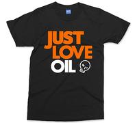 Just Love Oil T-Shirt - Men - XL - Black - Funny Anti Climate Change Shirt - Anti Woke Greta Joke Tee - Anti Just Stop Oil Protest Cotton T-Shirt - Save The Earth Activist Parody Gifts