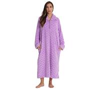 Just Love Plush Zipper Lounger Robe for Women - Purple - Large
