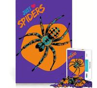 Just Love Spiders Graphic Art 1000 Pieces Puzzles for Adults Cognitive Train Indoor Play Pattern Build (38x52cm)