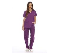 Just Love Women's Scrub Sets/Tunic and Trousers/Medical/Nursing Small Eggplant