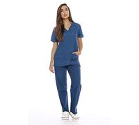 Just Love Women's Solid Scrub Sets/Tunic and Trousers/Medical/Nursing Uniform Large Caribean Blue