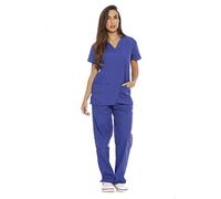 Just Love Women's Solid Scrub Sets/Tunic and Trousers/Medical/Nursing Uniform Small Galaxy Blue