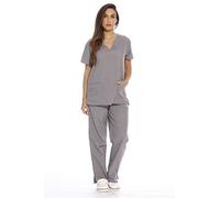Just Love Women's Solid Scrub Sets/Tunic and Trousers/Medical/Nursing Uniform Small Light Grey