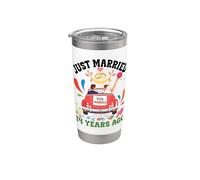 Just Married 14 Years Ago Funny 14th Anniversary Couple Stainless Steel Insulated Tumbler