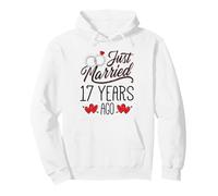 Just Married 17 Years Ago Funny Couple 17th Anniversary Pullover Hoodie