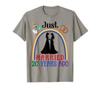 Just Married 20 Years Ago Lesbian Couple Wedding Anniversary T-Shirt