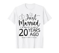 Just Married 20 Years Ago Matching 20th Wedding Anniversary T-Shirt