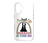 Just Married 25 Years Ago Lesbian Couple Wedding Anniversary Case for iPhone 17