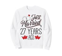 Just Married 27 Years Ago Funny Couple 27th Anniversary Sweatshirt
